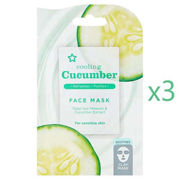 Superdrug Cooling Cucumber Clay Face Mask 15ml Soothes, Refreshes & Purifies